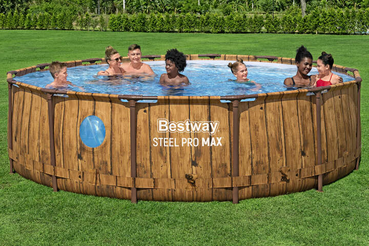 Bestway Komplett-Set Pro MAX™ Splashview™ Frame Pool rund 427 x 107 cm